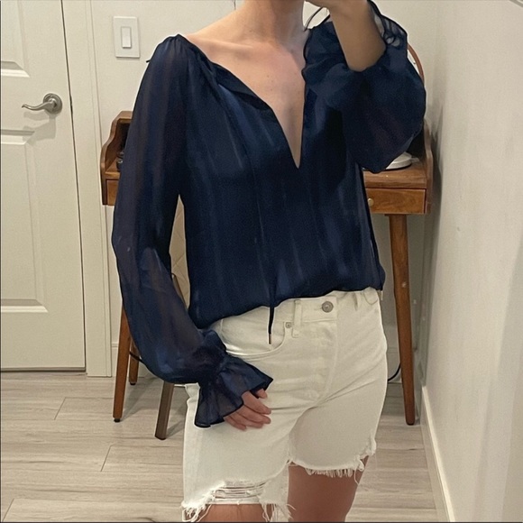 L’Acadamie blue stripe blouse - Picture 9 of 9